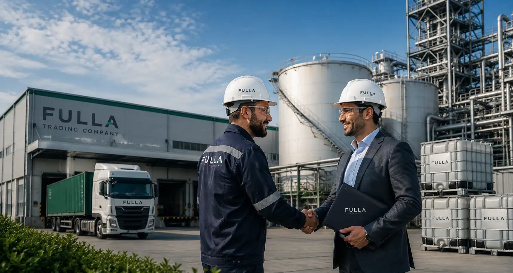 Industrial professionals coordinating supply and logistics operations